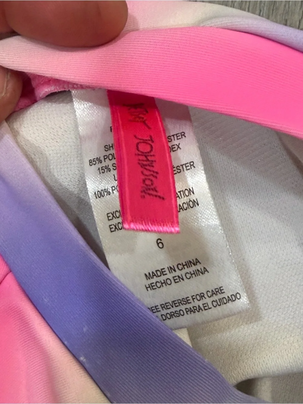 Betsey Johnson Little Girls 6 1 Pc Rash Guard Bodysuit Swimsuit L/S Unicorn UV